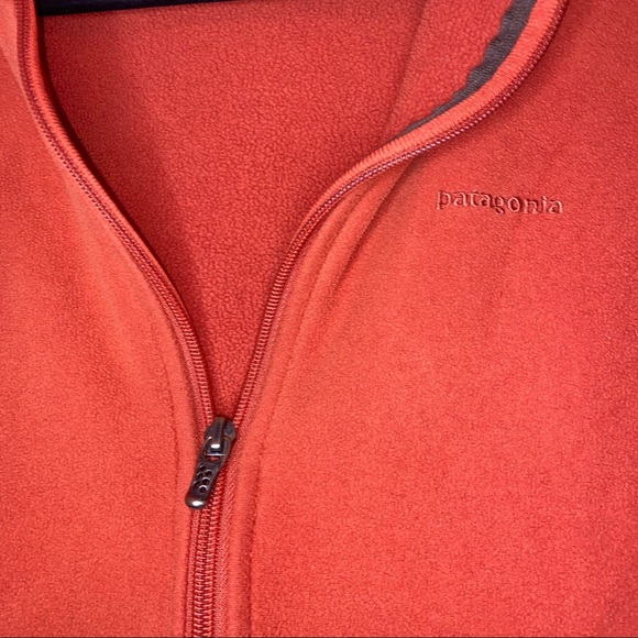 Patagonia Womens Orange Fleece with Side zipper pockets Full Zip Jacket Size S - Picture 4 of 8